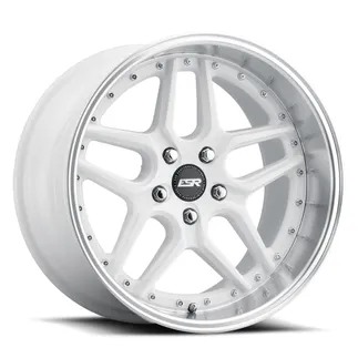 ESR CS15 19x9.5 ET35 (5x112 / 66.6) - Gloss White Machine Lip